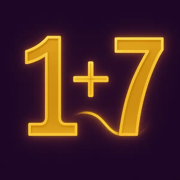 Icône de la compatibilité amoureuse entre le chemin de vie 1 (le leader) et le chemin de vie 7 (le spirituel)