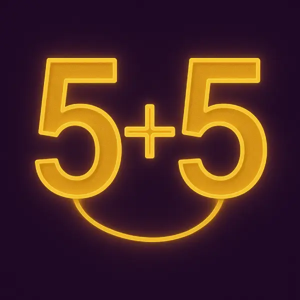 Icône de la compatibilité amoureuse entre deux chemins de vie 5 (l'aventure et la liberté).