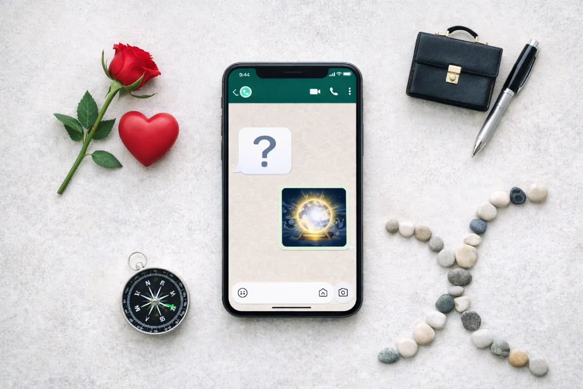 Exemples de questions pour une voyance WhatsApp : amour, travail et décisions