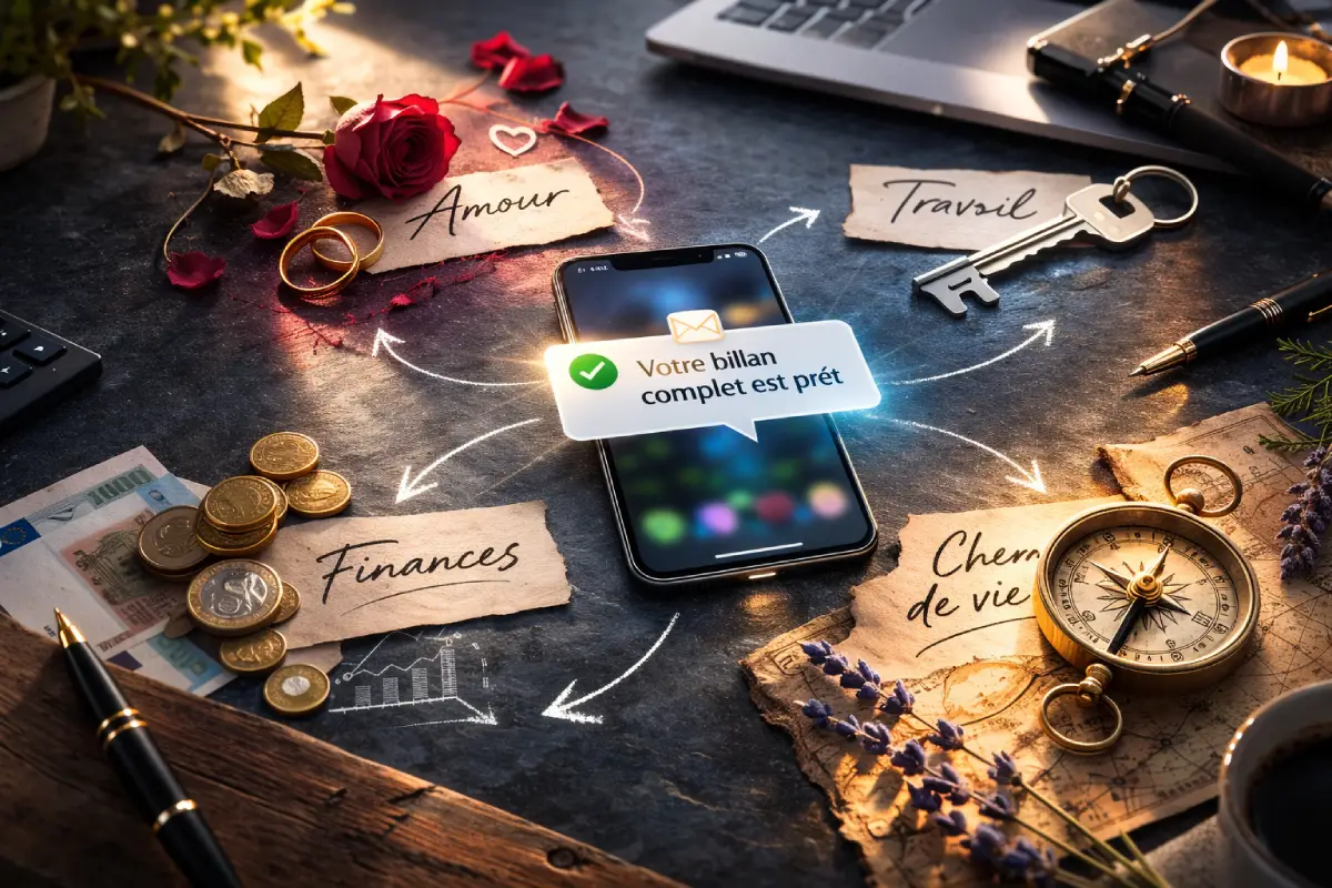 Étude de voyance par mail complète : amour, travail, finances, chemin de vie