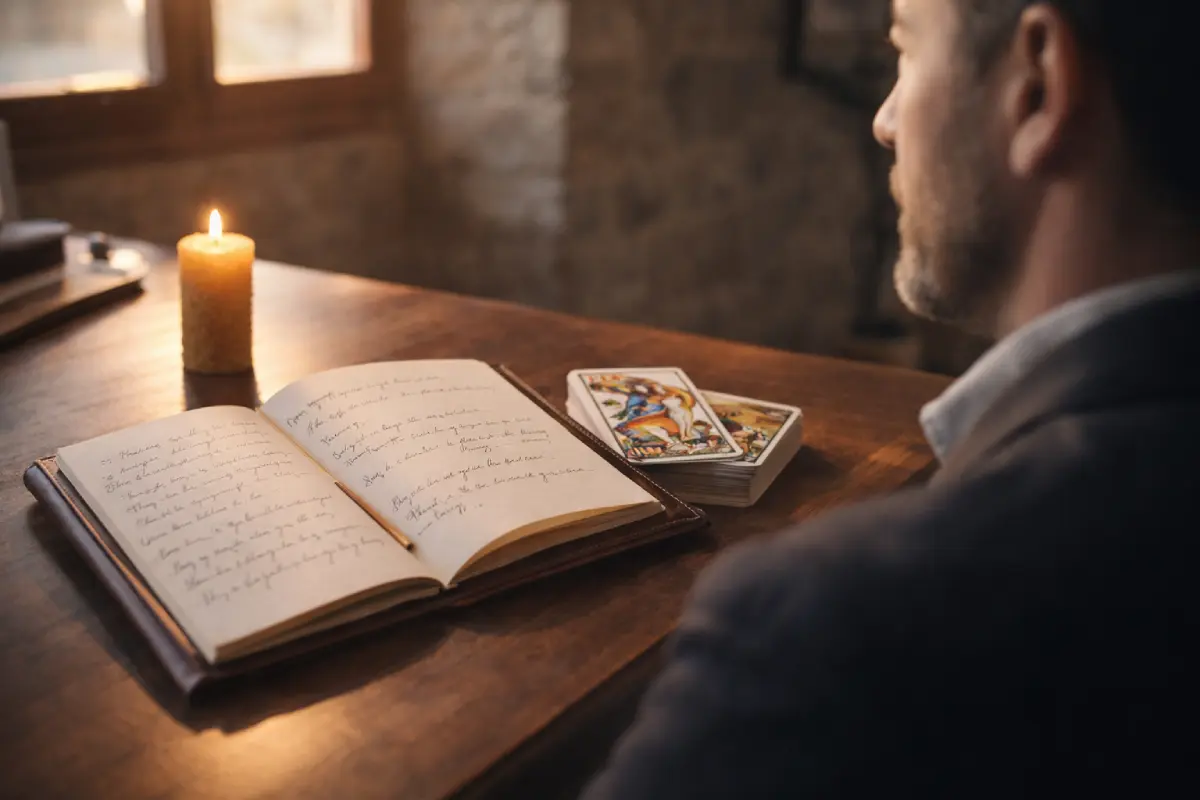 Déroulement d'une consultation avec Wilfried, voyant sérieux — écoute, flashs médiumniques et guidance concrète