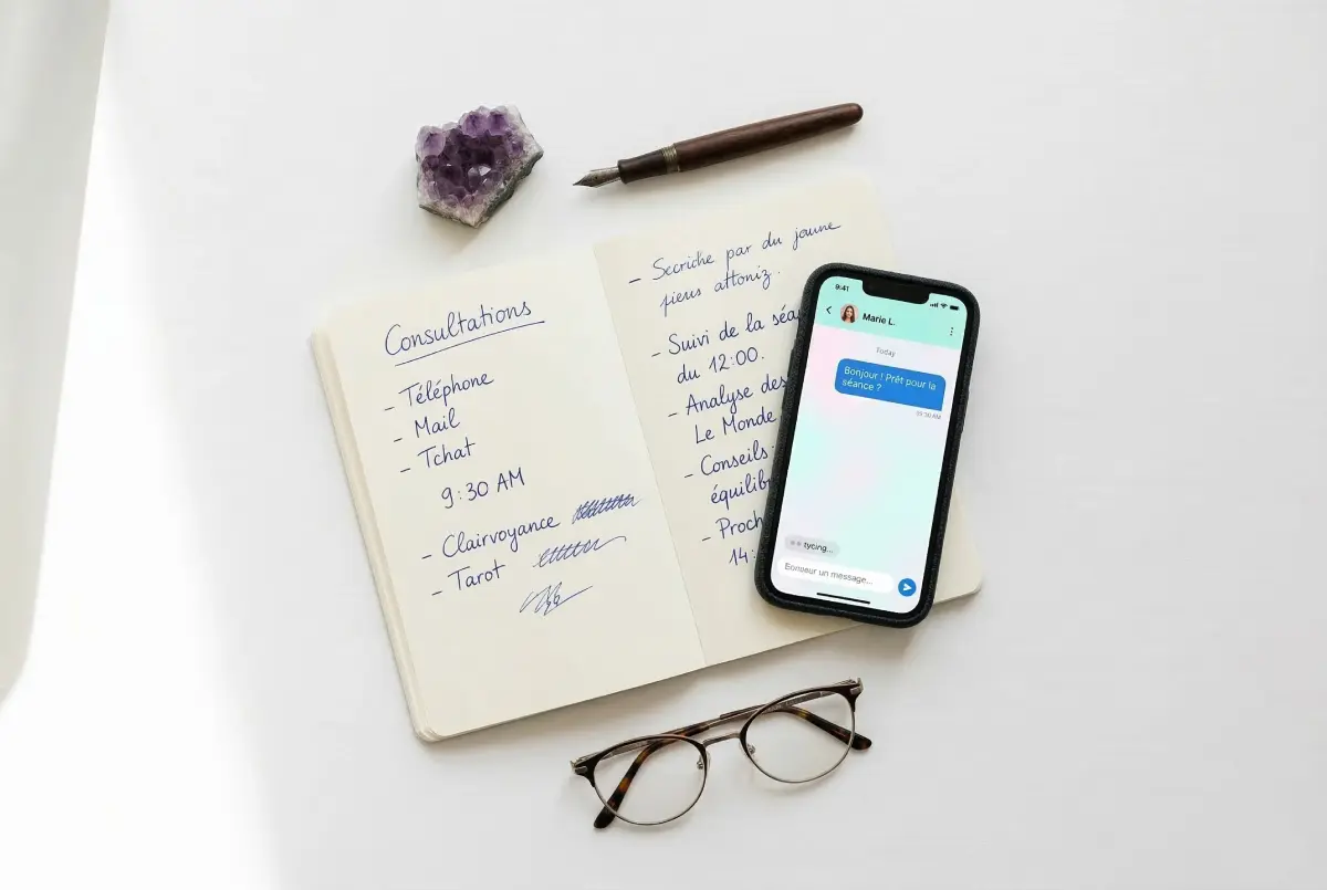 Consultation voyance flexible — téléphone mail tchat visio